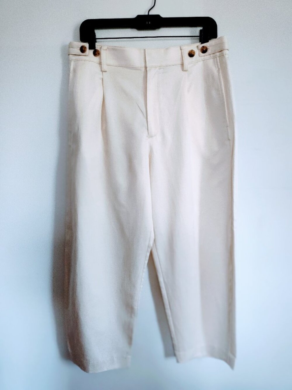 Madewell Ivory Barrel-Leg Pant